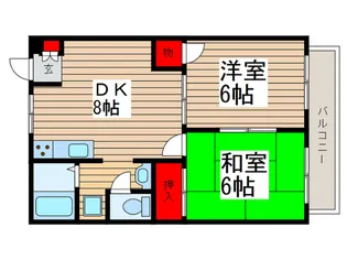 レッス谷津【2階】の間取り