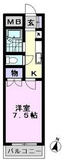 パインリーフドエル【1階】の間取り