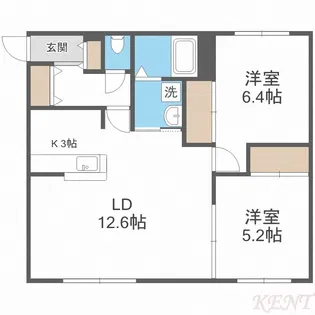 シャイニングWest Field II【4階】の間取り