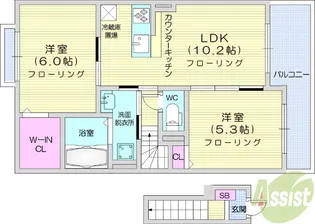 アパパネ3【2階】の間取り