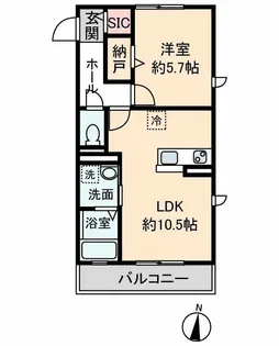 ハイム瀧C【2階】の間取り