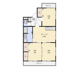 ガーデンヒルズ藍住II【4階】の間取り