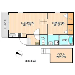 レジアス【1階】の間取り
