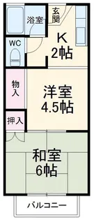 イトウハイツ【2階】の間取り