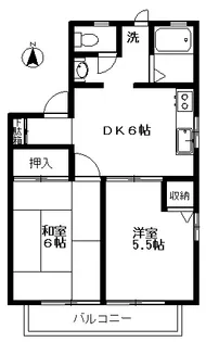 ハイツのぞみ【1階】の間取り