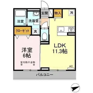 Droom中町 205号室【2階】の間取り