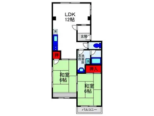 パ-プルコ-ポ【3階】の間取り
