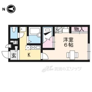 レオパレス西賀茂【1階】の間取り