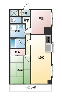 リエス愛甲石田【2階】の間取り