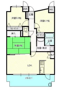 サヴァンパレス西津田【2階】の間取り