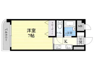 ウェルス別府【5階】の間取り