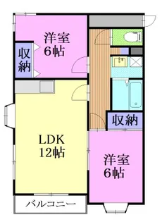 イースト鈴実 B【2階】の間取り