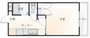 ハイツ岡田2【1階】の間取り
