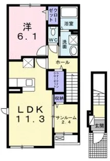 オルタンシア I【2階】の間取り