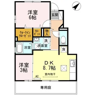 ディアコート A棟【1階】の間取り