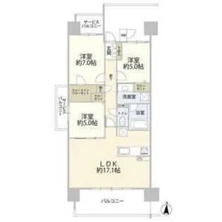 リコット新安城駅前【14階】の間取り