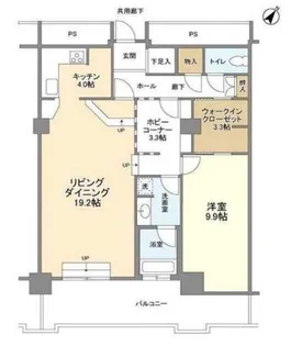 トルナーレ日本橋浜町【39階】の間取り