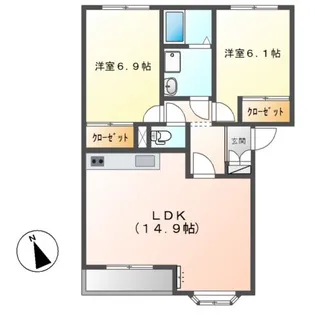 グレースシャトー【2階】の間取り