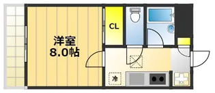 ウチダハイツC【1階】の間取り