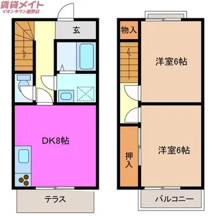 三重県三重郡菰野町大字田口新田【一戸建】の間取り
