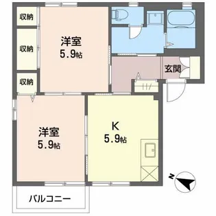 ヴェルドミールI【2階】の間取り