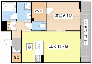 シャーメゾン ノア【1階】の間取り