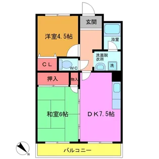 ビラシティ鈴木【1階】の間取り