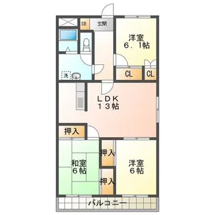 フレシール【3階】の間取り