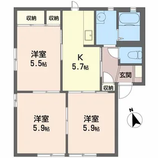 メゾン・アイリス B【1階】の間取り