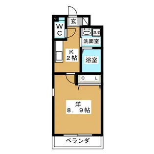 メゾンウエスト【2階】の間取り