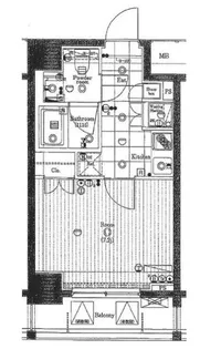 メイクスデザイン門前仲町【7階】の間取り