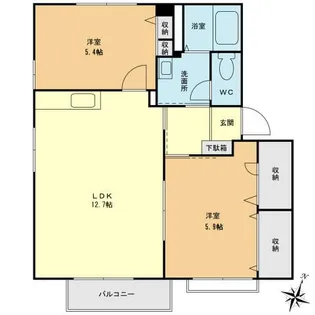 ディアス・ヴィラ C棟【1階】の間取り