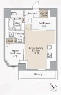 東京都新宿区西早稲田3【マンション】の間取り