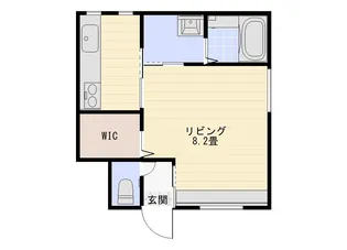 上本折128番館【1階】の間取り