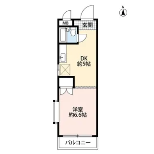 ハイツときわ1【1階】の間取り