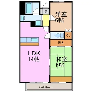 ベルテ相川【3階】の間取り
