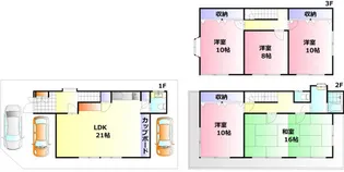 広島県広島市西区己斐上3【一戸建】の間取り