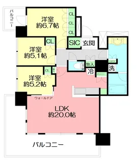 3LDKの間取り画像