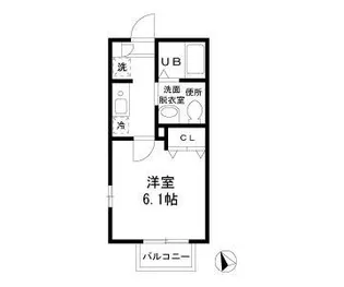 フラットエイトB【2階】の間取り