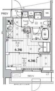 東京都北区豊島6【マンション】の間取り