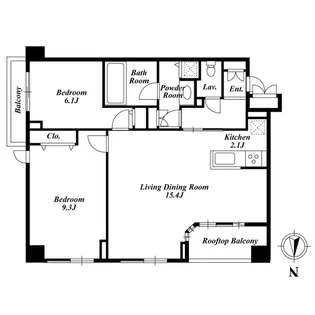 KDXレジデンス半蔵門【8階】の間取り