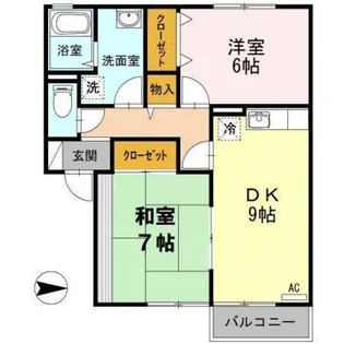 セジュール大浜【2階】の間取り