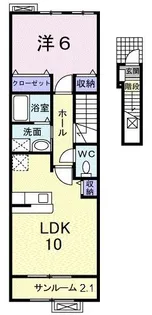 カルム.S【2階】の間取り