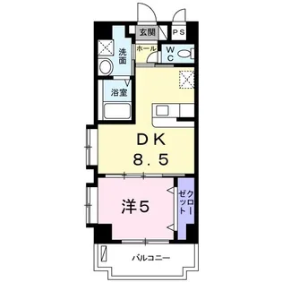 1LDKの間取り画像
