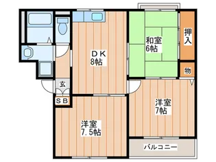 Mクレ-ル A棟【3階】の間取り