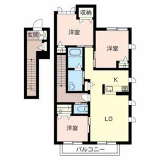 グランドゥール英賀保B【2階】の間取り