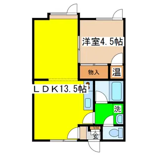 サンライズ芦野【1階】の間取り