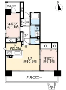 URひばりが丘パークヒルズ【1階】の間取り