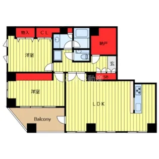 プレイスカサレリア【6階】の間取り