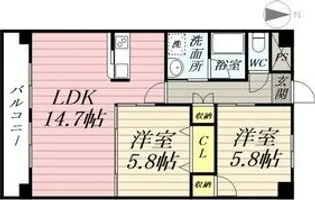 本郷マンション【2階】の間取り